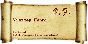 Viszmeg Fanni névjegykártya